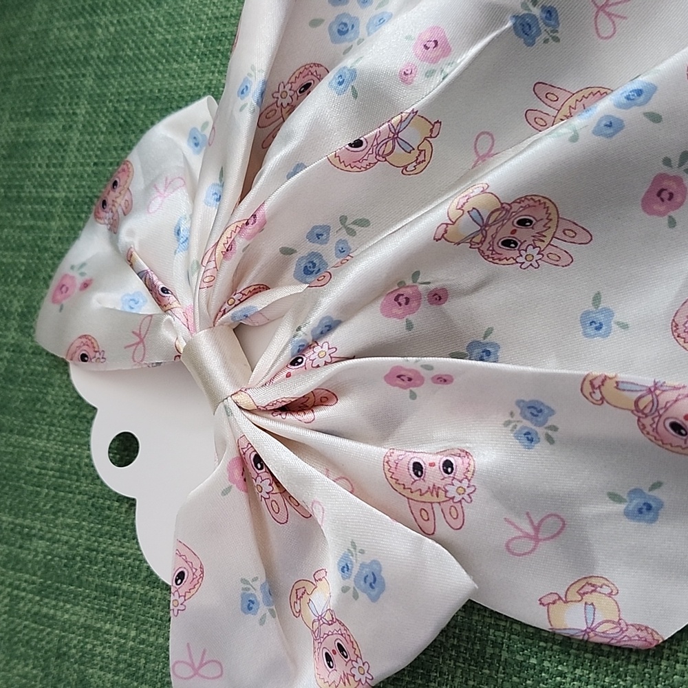 Labubu Inspired Hair Bow (Cream)